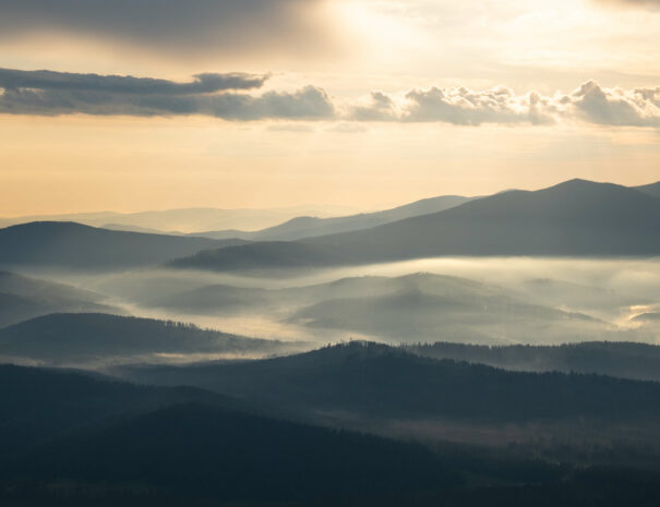sunrise-beskidy-mountains